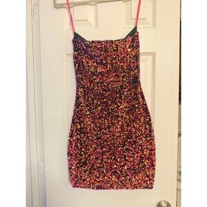 Betsey Johnson Sequined Velvet Strapless Mini Dress 2